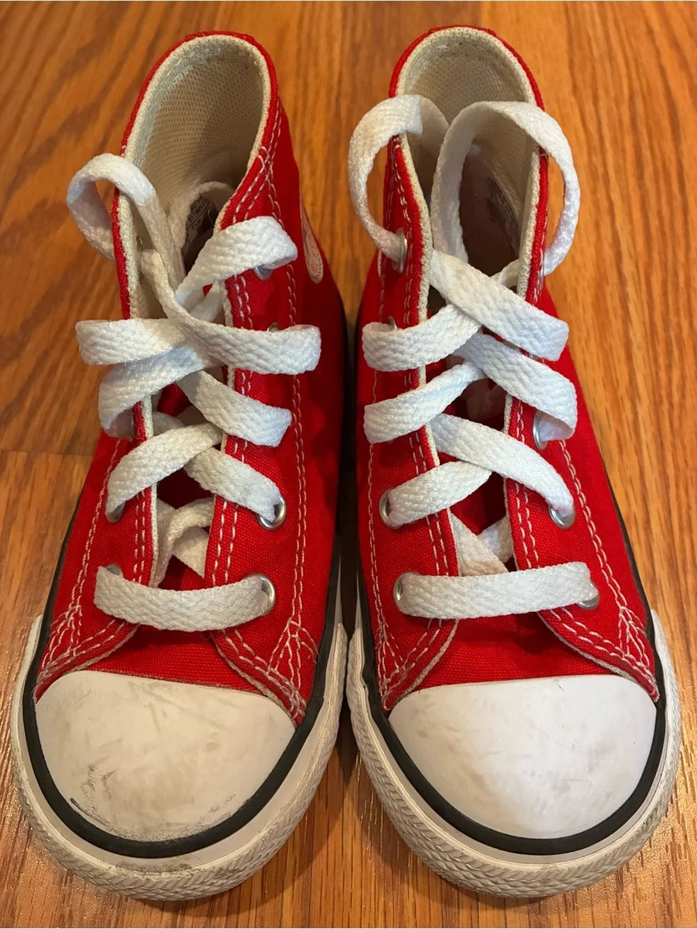 Converse Chuck Taylor All-Star High-Top Sneakers Red Toddler US 7 Infant Canvas